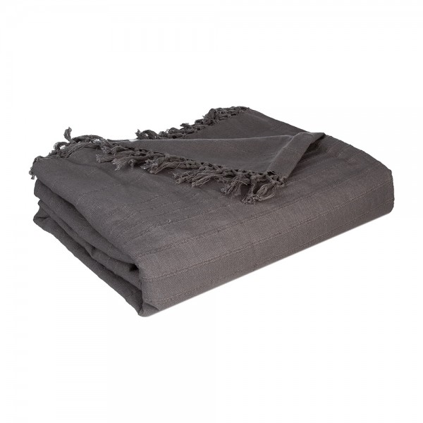 Manta para cama color gris 230x250cm