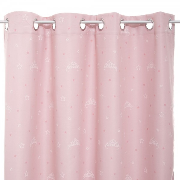 cortina infantil rosa fluorescente 140 x 250cm